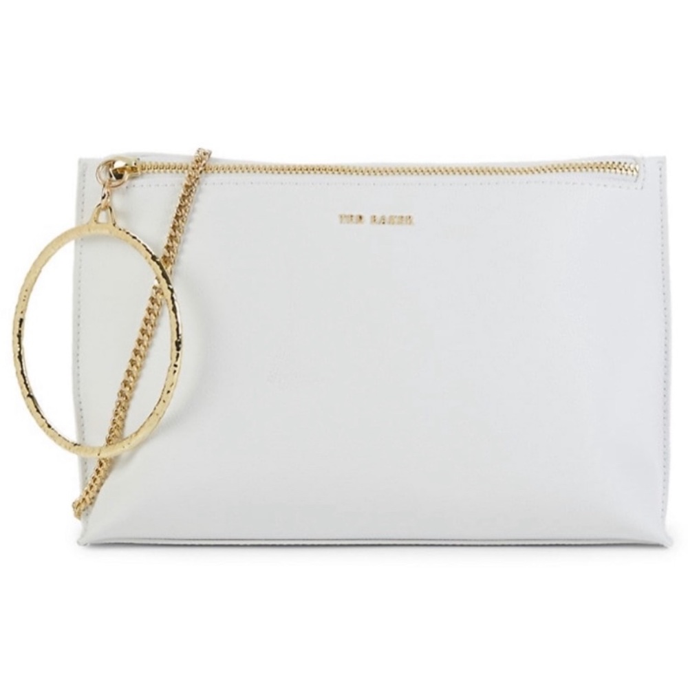 NWT Ted Baker London Ivory Leather Shoulder Bag